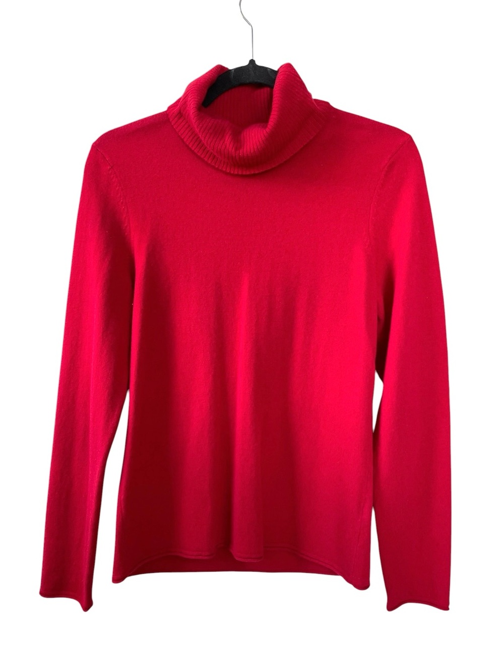 Saks Fifth Avenue 100% Cashmere Turtleneck Sweater Red L